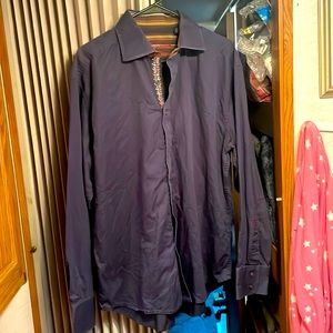 Robert Graham long sleeve button up-navy blue